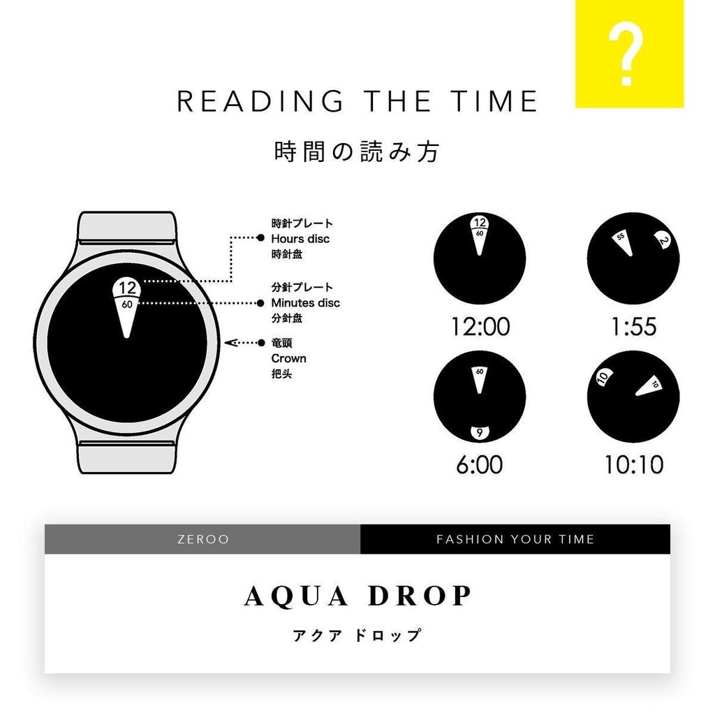 ZEROO Watch AQUA DROP Quartz Design Watch W10038B02SM02 [ZERO] Men's Women's [Genuine Product]