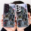 Серый Механический Интерьер Для Samsung Galaxy S24 Plus S20 21 FE S23 Ultra S8 9 A70 72 73 50 51 52 53 Чехол из Закаленного Стекла