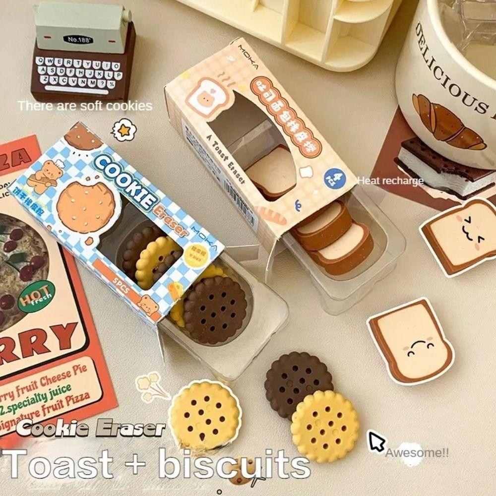 Cartoon Fun Snack Eraser Students Stationery Eraser NEW Chocolate Shape Eraser