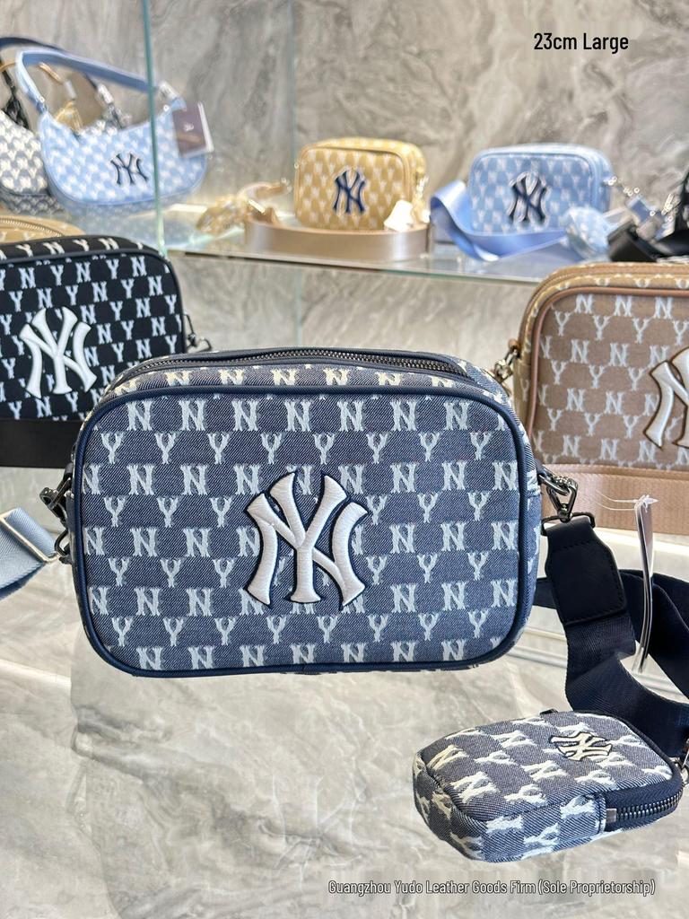 MLB Canvas Vintage Floral Print NY Crossbody Camera Bag