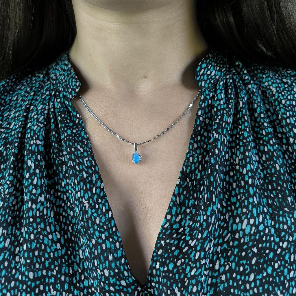 Silver Pendant with Opal 0.459ct (2192367)