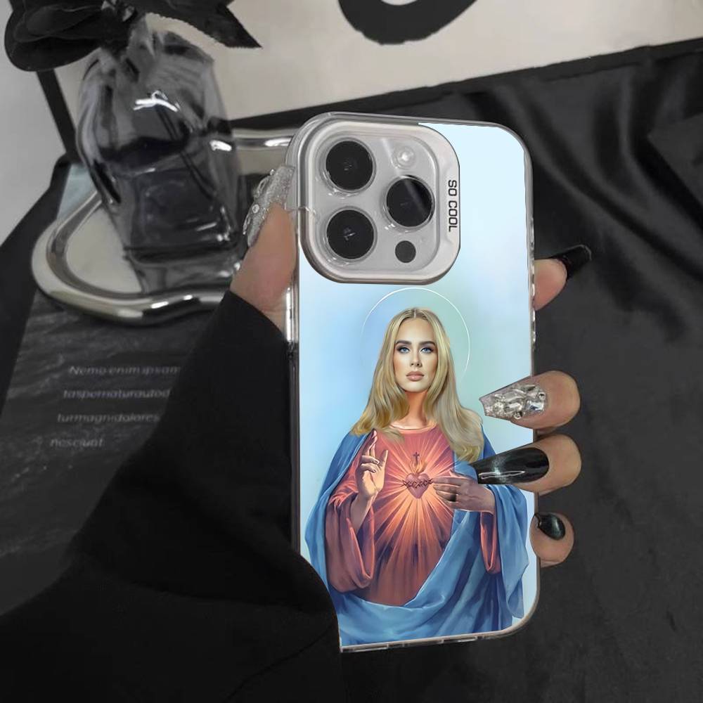 Singer A-Adele Phone Case For iPhone 16,15,14,13,12,11,Pro,XS,Max,Plus,Mini,SE White Candy Matte Shockproof Cover