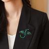 Unisex Dragon Shape Brooch Colorful Rhinestones Enamel Pin Suit Lapel Badge Clothing Jewelry Accessories