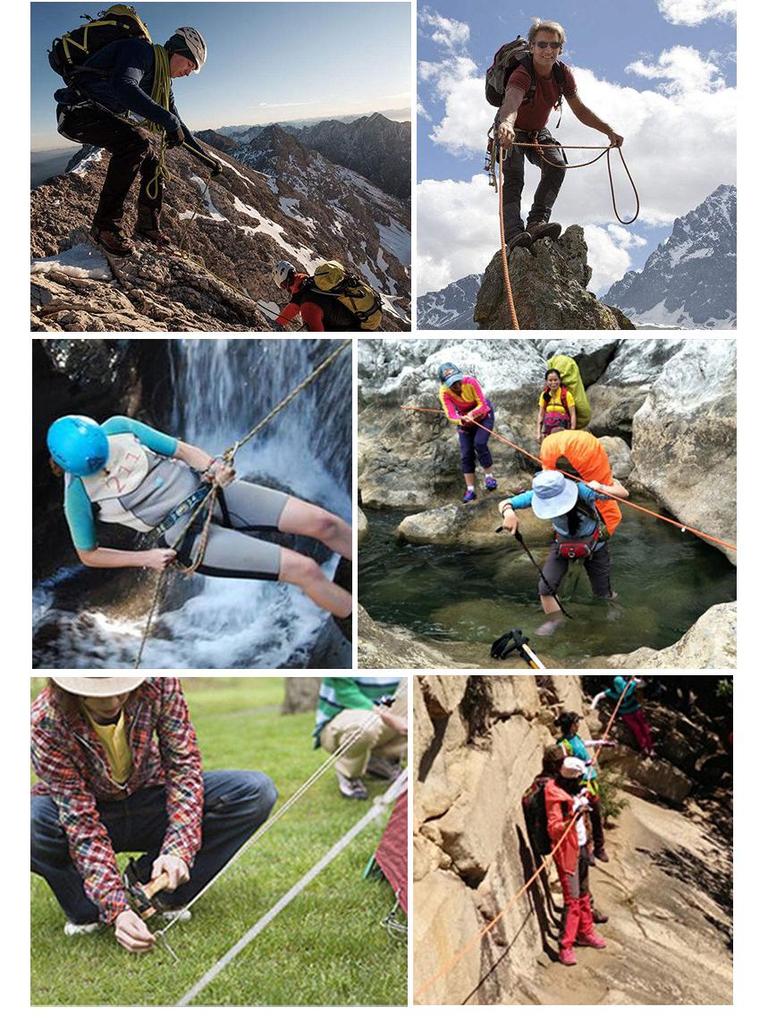 Polyester Static Climbing Rope for Outdoor Rock Climbing, Mountaineering, High-Altitude Work, Rappelling, and Lifeline Safety