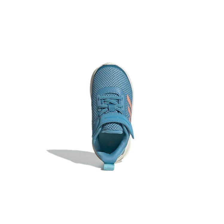adidas Fortarun El I Амортизирующие Износостойкие Дышащие Низкие Детские Кроссовки Сине-Оранжевые Для Младенцев И Малышей FY1464