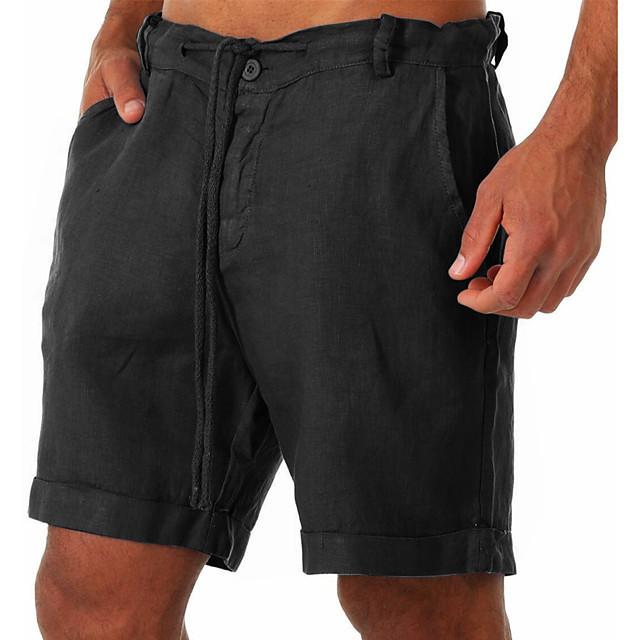 Comfortable Summer Mens Shorts With Moisture-wicking Fabric For Yoga And Fitness