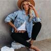 Denim Jacket Women, Street Hipster Loose Short Jacket with Raw Edges