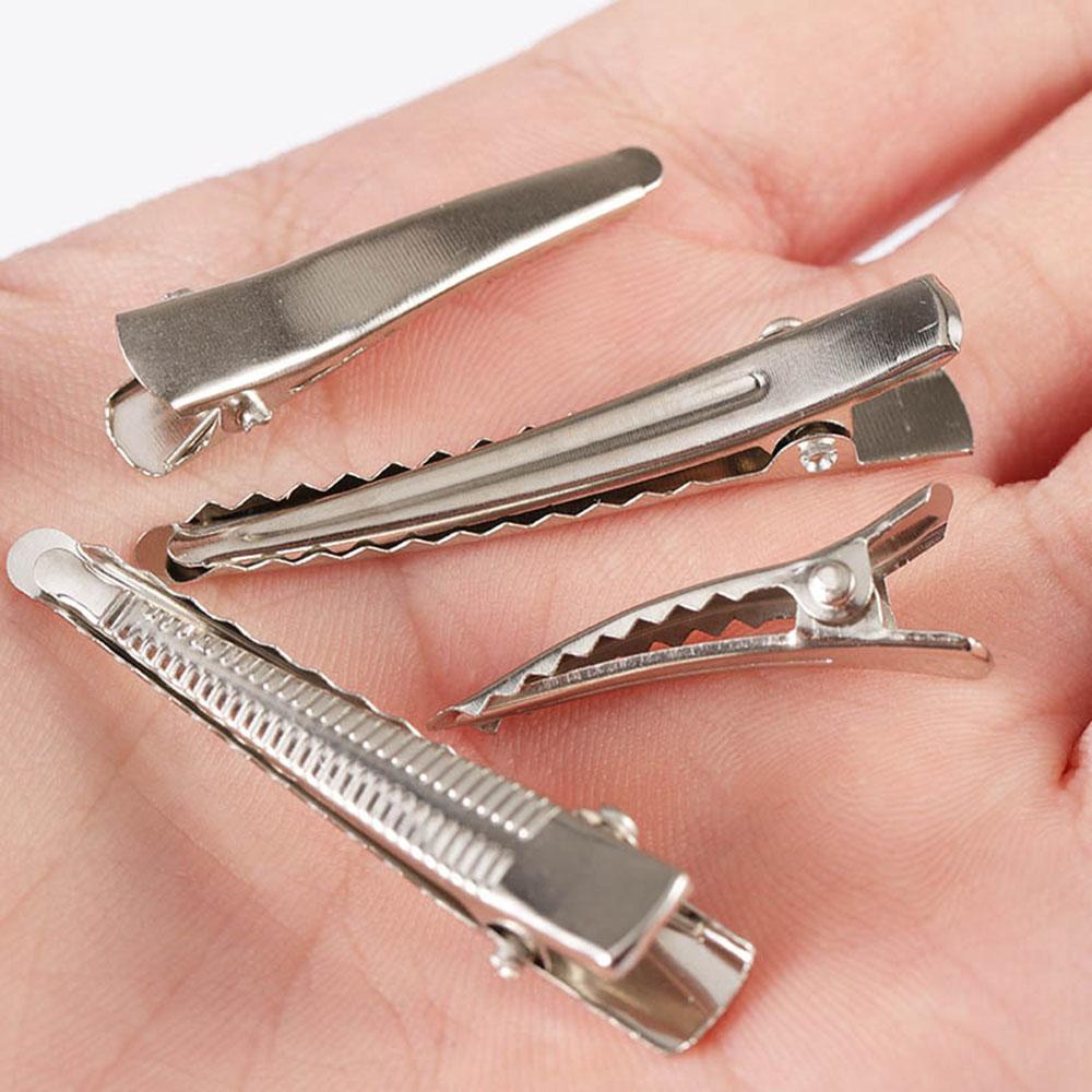 Women Portable Single Prong Fashion Silver Styling Tools Hair Clips Hairdressing Alligator Hairpin