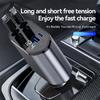 4-in-1 Charger Adapter Car Cigarette Lighter Phone Charger 120W Fast Charging Flash Charging Retractable Car Charging