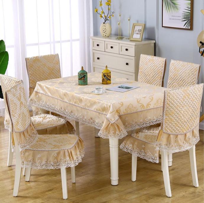 Luxury High-quality Modem Table Chair Cover Seat Cover Protective Cover Seat Skirt Stool Cover Home Decoration Dustproof Cloth Mat