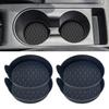 Car Cup Coaster Silicone Non-Slip Water Cup Mat with Finger Groove Design Washable Car Cup Holder Auto Interior Accessories