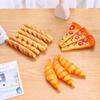 1pcs Novelty Bread Ballpoint Pen Magnetic Pizza Croissant Baguette Black Ink Roller Ball Pens Fridge Magnet
