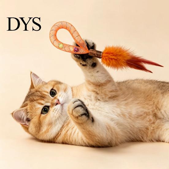 Прочные игрушки для жевания кошек Сетчатая трубка с кошачьей мятой, перышком Интерактивная легкая для игры Встроенные колокольчики, Растягивающаяся для жевания Внутренние кошки Скука