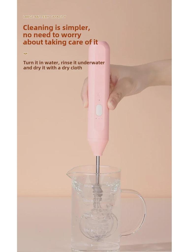 Wireless Handheld Electric Mixer: Small Baking, Cream Whisk, Milk Frother, Automatic Coffee Beater