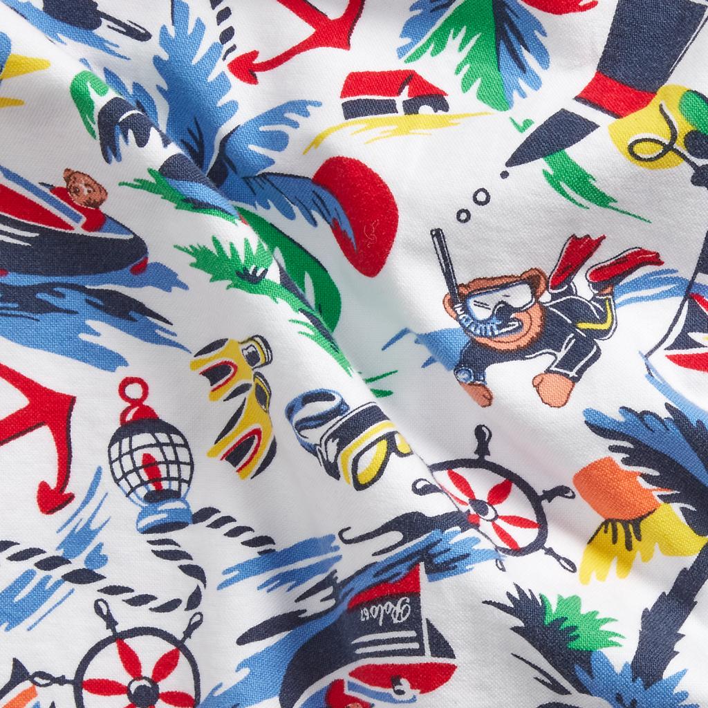 Polo Ralph Lauren Teddy Bear Print Short Sleeve Shirt Men Shirts Multicolor MNPOWOV1N820322-999