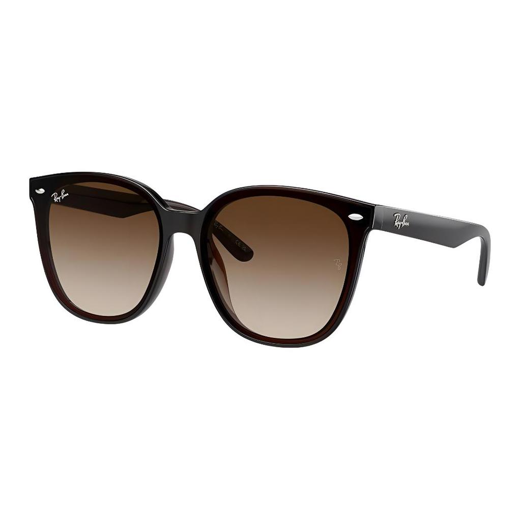 Ray-Ban Квадратные солнцезащитные очки с логотипом бренда Унисекс Пара Коричневые