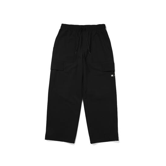 Cargo Wide Fit String Jogger Pants BLACK