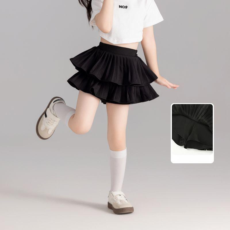 Юбка-торт для девочек, летняя короткая юбка, детская полуюбка, женская плиссированная пышная юбка Treasure, летняя полуюбка принцессы