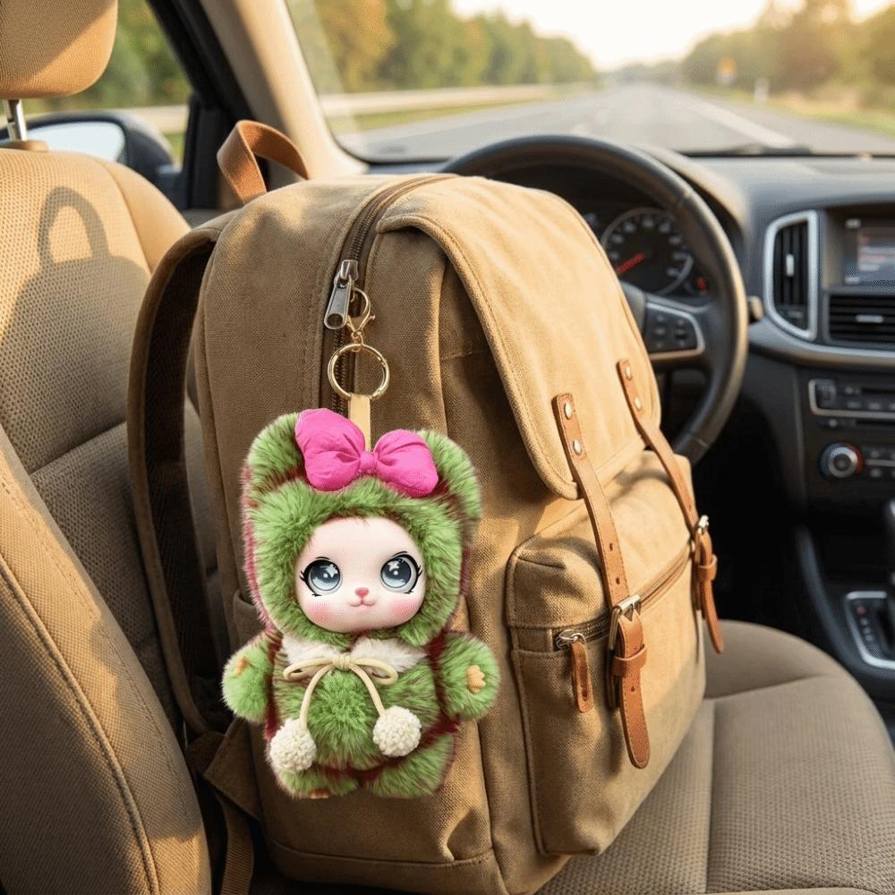 Cute Plush Doll Pendant Sparkling Big Eyes Backpack Decoration Creative Doll Ornament Party Favor