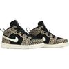 Кроссовки Air Jordan 1 Mid SE TD Cheetah для малышей Черные Бледно-Слоновая Кость Песочно-Оранжевые BQ6933-021