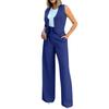 Women's Fashion Casual Suit Vest Sleeveless Wide-leg Pants Casual Suit
