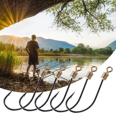 5 шт./пакет 45824 Рыболовные крючки с вертлюжком Вращающиеся Острые Бородка Нержавеющие Для Фиксации Рыбы Нержавеющие