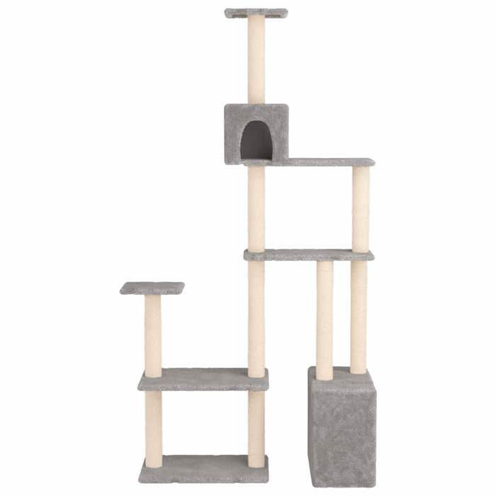 Maison Exclusive - Arbre à chat avec poteaux à griffer en sisal Gris clair