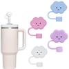 1pcs Cloud Silicone Straw Covers For Stanley Cup Cute Silicone Cloud Shape Drinking Dust Cap Straw Tips Cover Cup Accessories