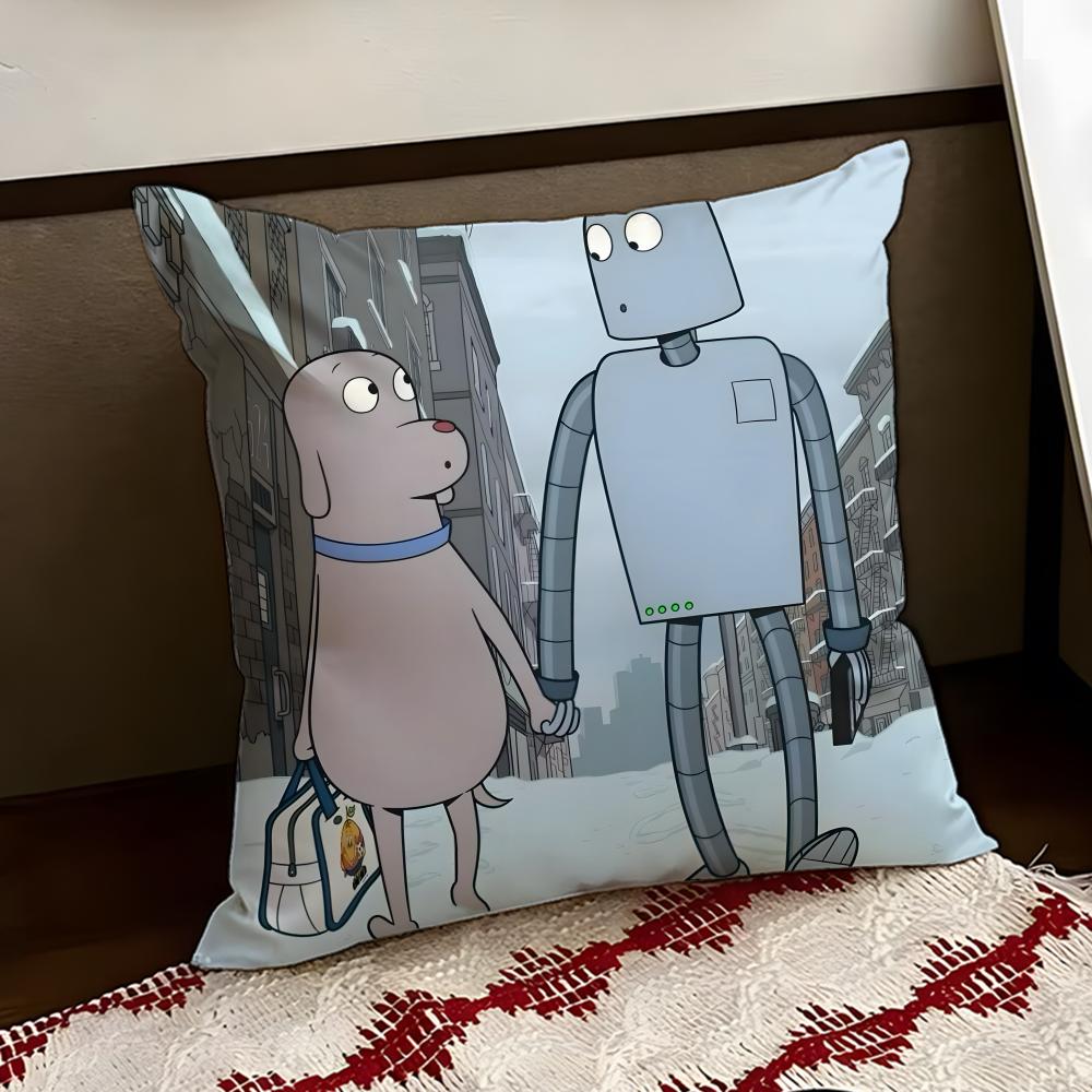 Anime RRobot DDreams Cushion Cover Reversible Soft Durable Pillow Cover Home  Car MultiScene Use for Daily Comfort