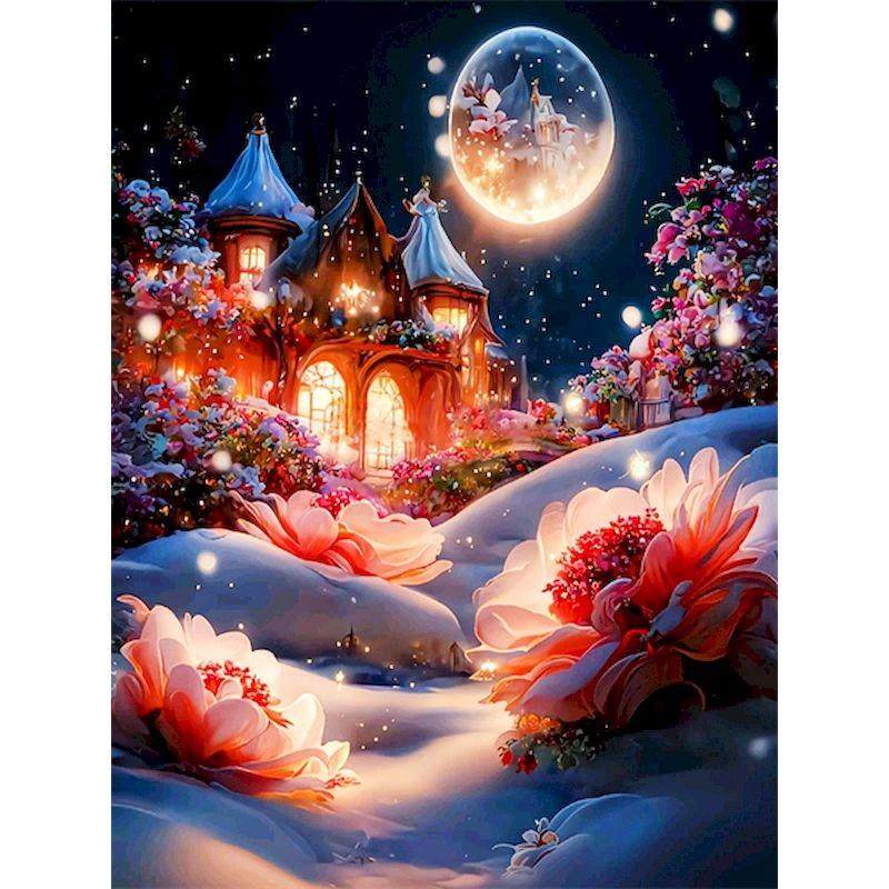 5d алмазная живопись Зимний дом наборы пейзажей Diy Алмазная вышивка крестиком мозаика художественный подарок домашний декор