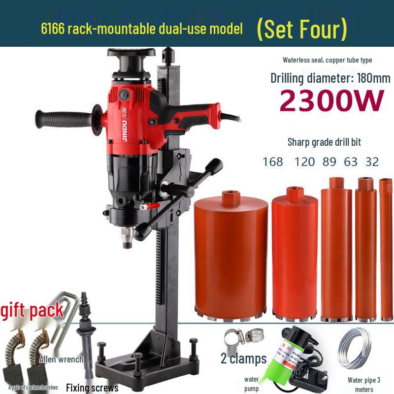 Dual-Use High-Power Handheld & Desktop Concrete Core Drill Machine with Water & Electricity Options