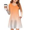 Girls' Long Sleeve Dress - Color Pocket Dress
