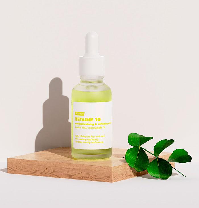 FRANKLY Betaine 10 Serum 30 мл, Обогащенный успокаивающий и смягчающий, увлажняющий, корейская косметика, Kbeauty, образец