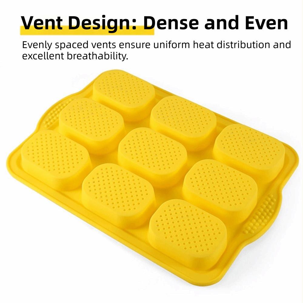 9 Grids Bread Baking Form Non-Stick Silicone Baking Pan Food Grade Bread Loaf Pan  Household Baking