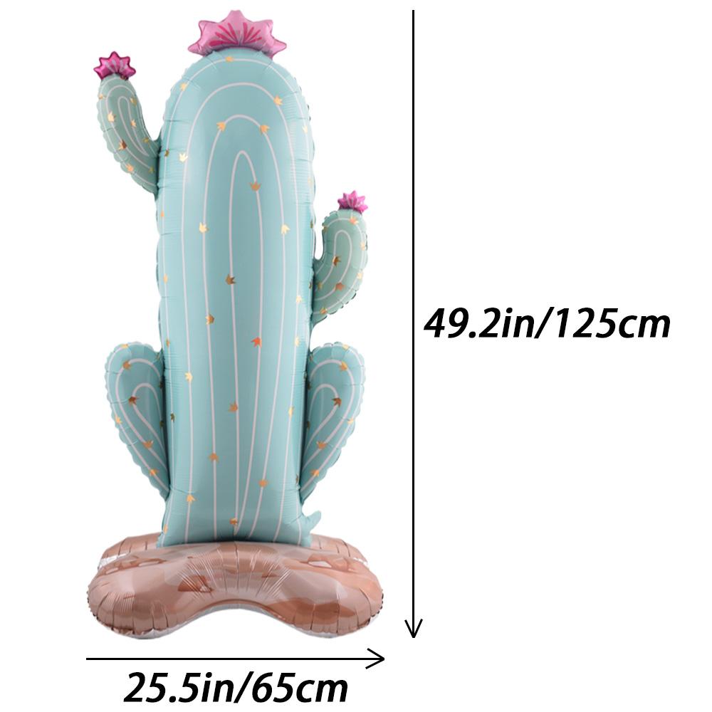 1 Piece Extra-Large Standing Cactus, 3D Standing Cactus Aluminum Foil Balloon, Cinco De Mayo Mexican Balloon, Summer Party Decoration Balloon
