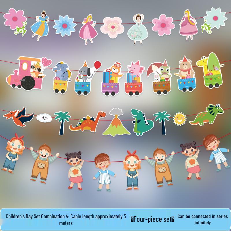 Creative Back-to-School Cartoon Banner Decoration for Classrooms and Kindergartens
