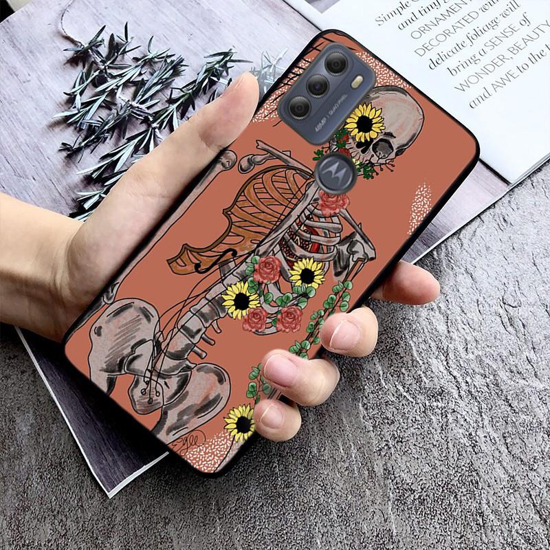 Skeleton Phone Case For Moto G84 G22 G32 G42 G52 G62 G53 G72 G60 G60S G100 G10 G20 G30 G13 G50 G 5G G Pure