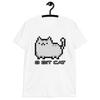 White 8 Bit Cat Retro Pixel Art Cat Graphic Tee Cotton Mens Womens Tshirt Summer Streetwear