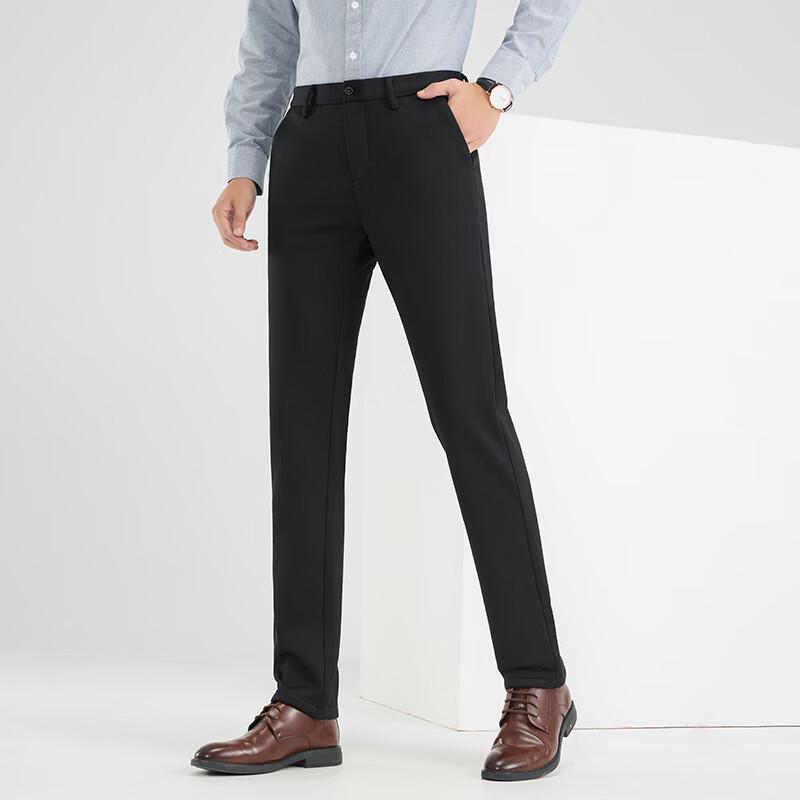 FENGXUN Men's Fleece-Lined Straight-Leg Casual Pants FX27596