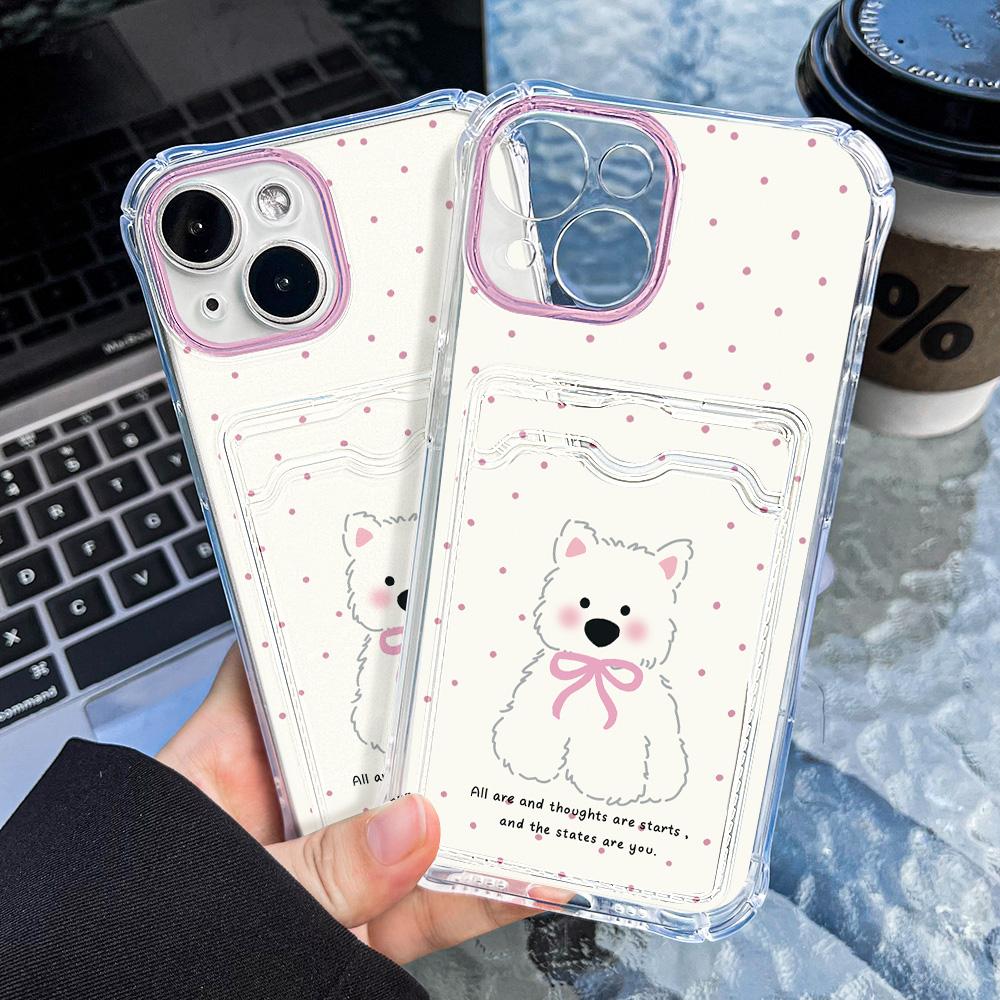 Card Phone Case for iPhone 11 13 XR 15 14 Pro Max iPhone 12 16 7 8 Plus XS Max Samsung S24 S23 A15 A55 A05 A54 Redmi 12 13C 13 9 Cartoon Protection