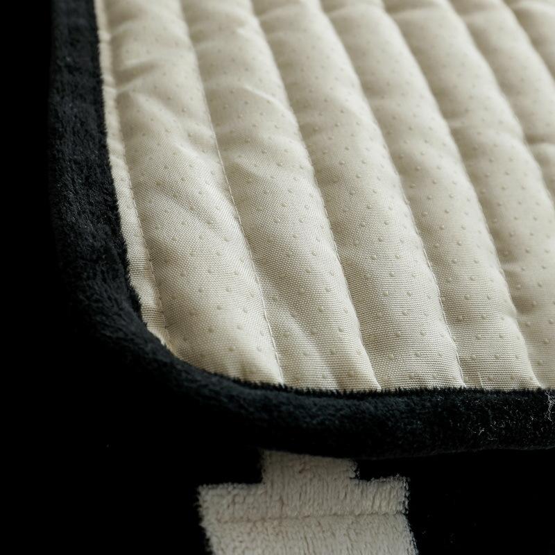 Подушка для дивана, кожаная подушка для дивана на осень и зиму, короткая плюшевая подушка, чехол из черно-белой фланели, противоскользящая подушка для дивана