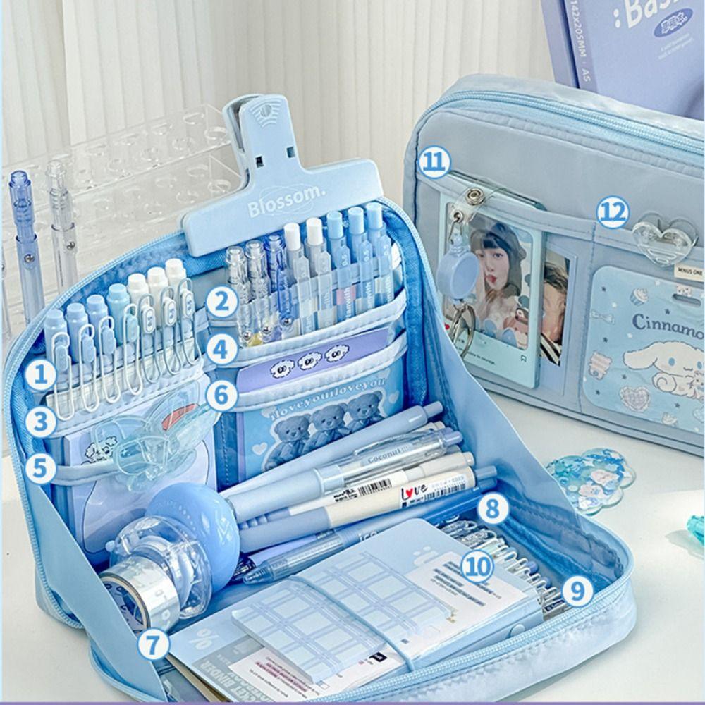 Пенал большой вместимости 12-слойная сумка для хранения ручек Многофункциональный пенал Подарок