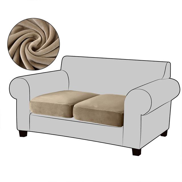 Бархатные чехлы на сиденья дивана для гостиной, плюшевые чехлы на диванные подушки, толстые мягкие эластичные диваны, чехол для дивана, защита для мебели