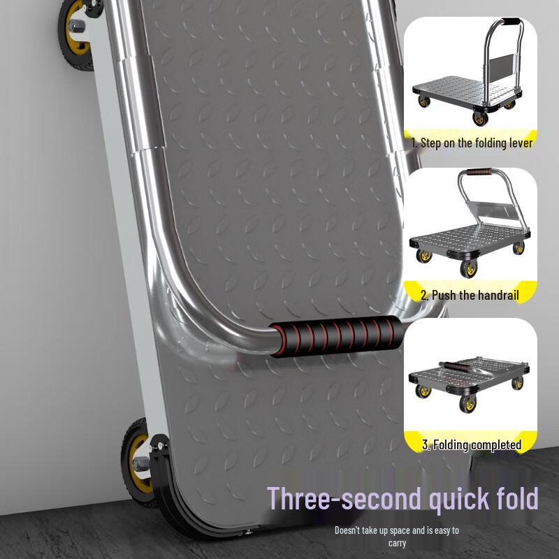 NingZhao Heavy-Duty Steel Plate Hand Truck