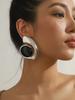 Metal Green Spiral Geometric Dangle Earrings for Women New Trend Classic Design Zircon Party Accessories