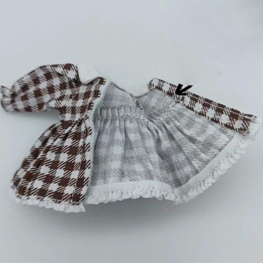 Модные платья с принтом, одежда для кукол ручной работы, юбка, наряды для кукол, платья 1/11, куклы OB11/1/12 BJD