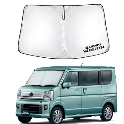 Козырек SAWAKAKI для фургона Suzuki Every для лобового стекла от солнца, жары, УФ-излучения и тепла, компактное хранение, Wagon/Every DA17V/DA17W, Логотип, разработанный на заказ,