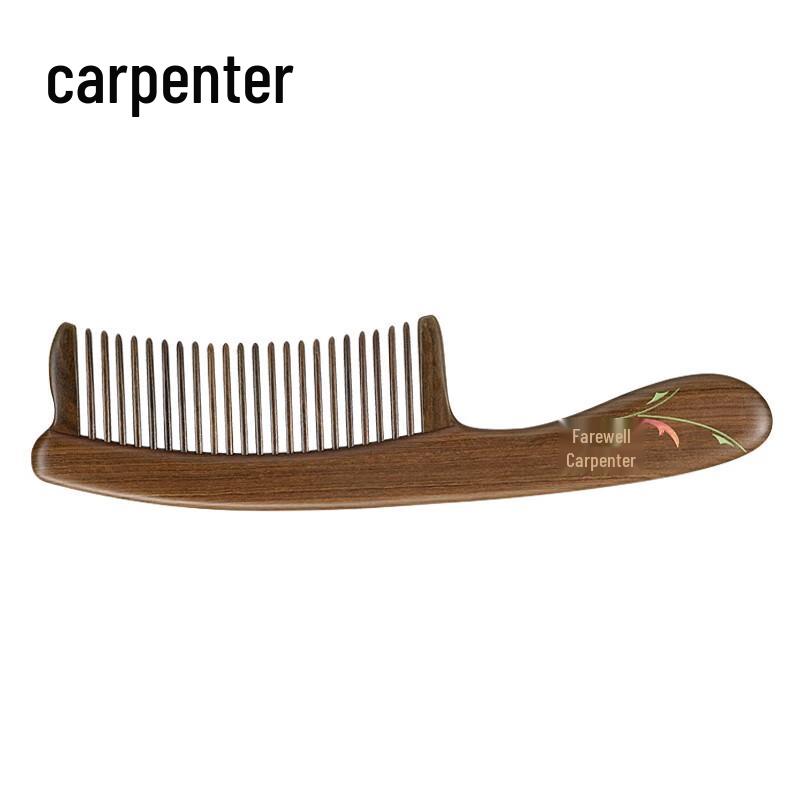 Коричневый набор деревянных расчесок Mujiang Kingwood с инкрустацией, подарочный набор