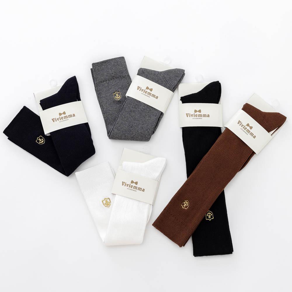 Длинные гольфы до колена, Высокие носки, Хлопковые однотонные носки до икры, Вышитые носки до середины икры, Ретро студенческие носки, Длинные носки