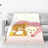 Плед Rilakkuma Качественный Мягкий Плед-покрывало Зимний Детская Спальня Уличный Тренд Постельное покрывало
